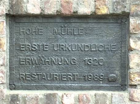 Uedem : Info-Tafel, Hohe Mühle